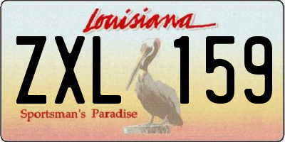 LA license plate ZXL159