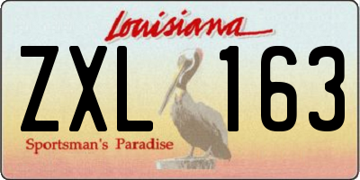 LA license plate ZXL163