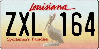 LA license plate ZXL164