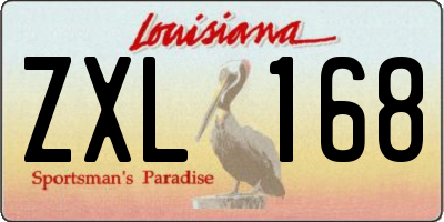 LA license plate ZXL168