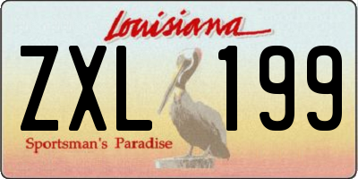 LA license plate ZXL199