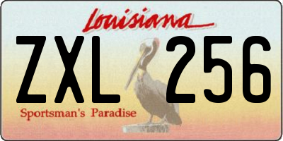 LA license plate ZXL256