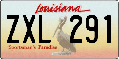 LA license plate ZXL291