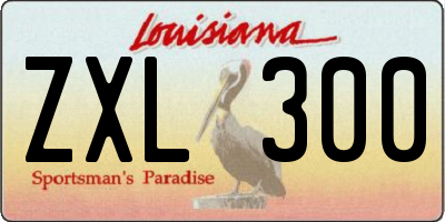 LA license plate ZXL300