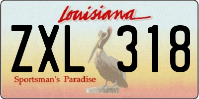 LA license plate ZXL318