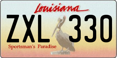 LA license plate ZXL330