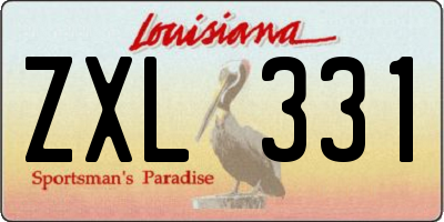 LA license plate ZXL331