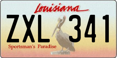 LA license plate ZXL341