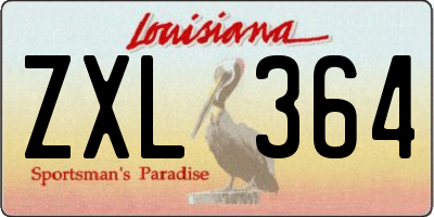 LA license plate ZXL364