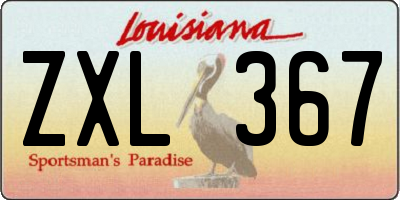 LA license plate ZXL367