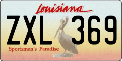 LA license plate ZXL369