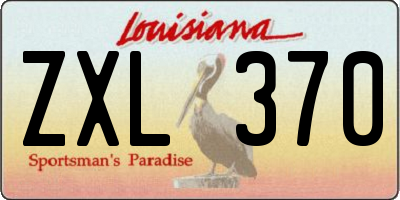 LA license plate ZXL370