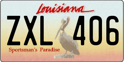 LA license plate ZXL406