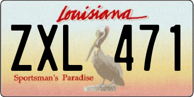 LA license plate ZXL471