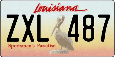 LA license plate ZXL487