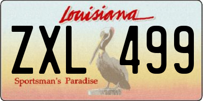 LA license plate ZXL499