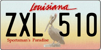 LA license plate ZXL510