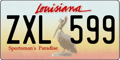 LA license plate ZXL599