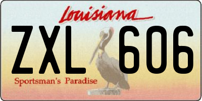 LA license plate ZXL606