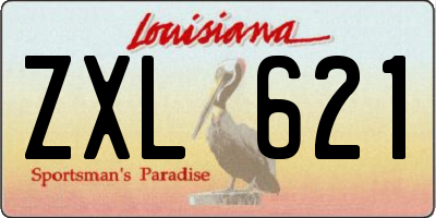 LA license plate ZXL621