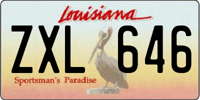 LA license plate ZXL646