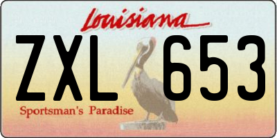 LA license plate ZXL653
