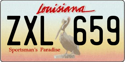 LA license plate ZXL659