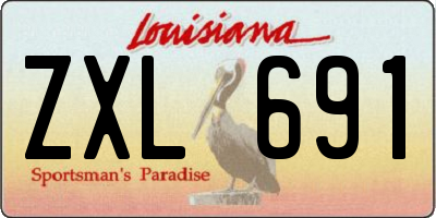 LA license plate ZXL691