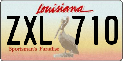 LA license plate ZXL710