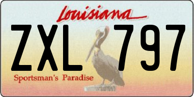 LA license plate ZXL797