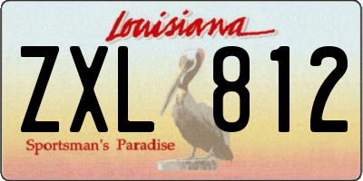 LA license plate ZXL812