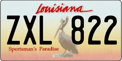 LA license plate ZXL822