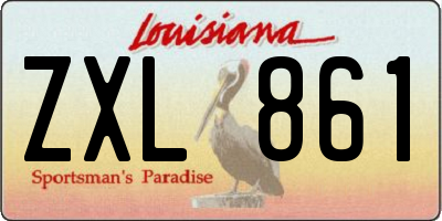 LA license plate ZXL861