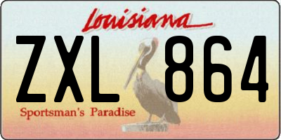 LA license plate ZXL864