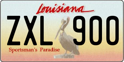 LA license plate ZXL900