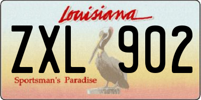 LA license plate ZXL902