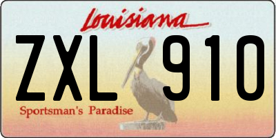 LA license plate ZXL910