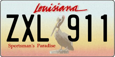 LA license plate ZXL911