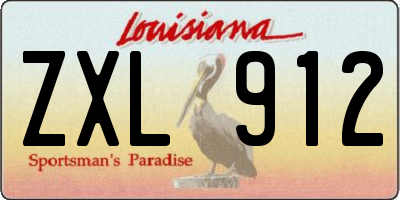 LA license plate ZXL912