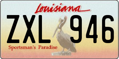 LA license plate ZXL946