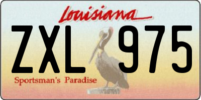 LA license plate ZXL975
