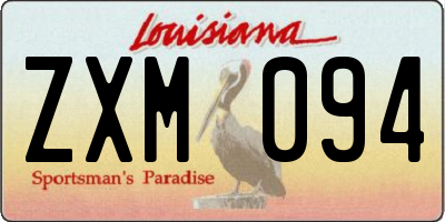 LA license plate ZXM094
