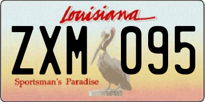 LA license plate ZXM095