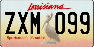 LA license plate ZXM099