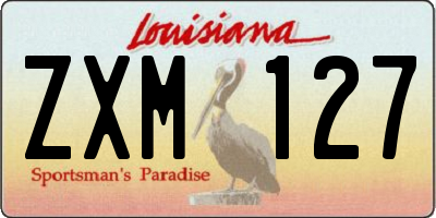 LA license plate ZXM127