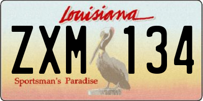 LA license plate ZXM134