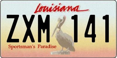 LA license plate ZXM141