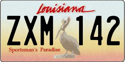 LA license plate ZXM142