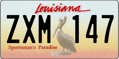 LA license plate ZXM147
