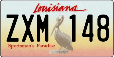 LA license plate ZXM148